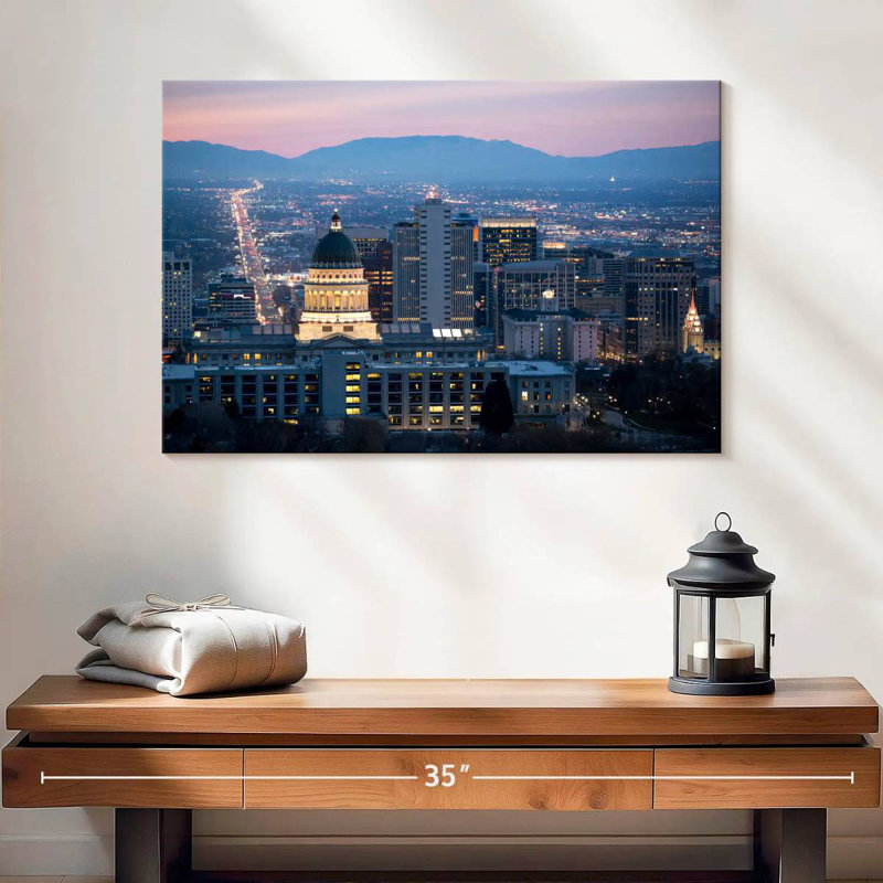 Salt Lake City At Dawn, H 16 po x l 24 po