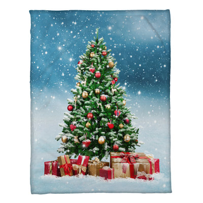 Snowy Tree Standard Throw Blanket