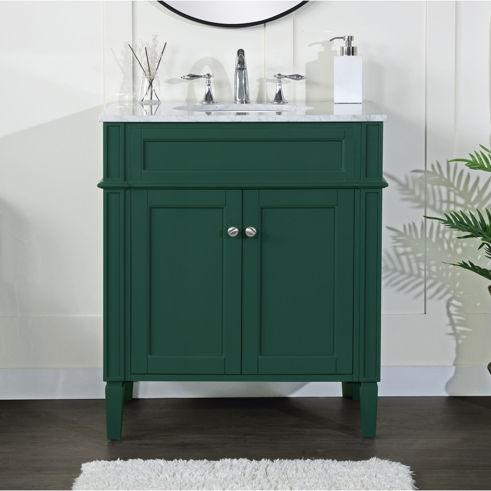 Rivers 30'' Single Bathroom Vanity, Green