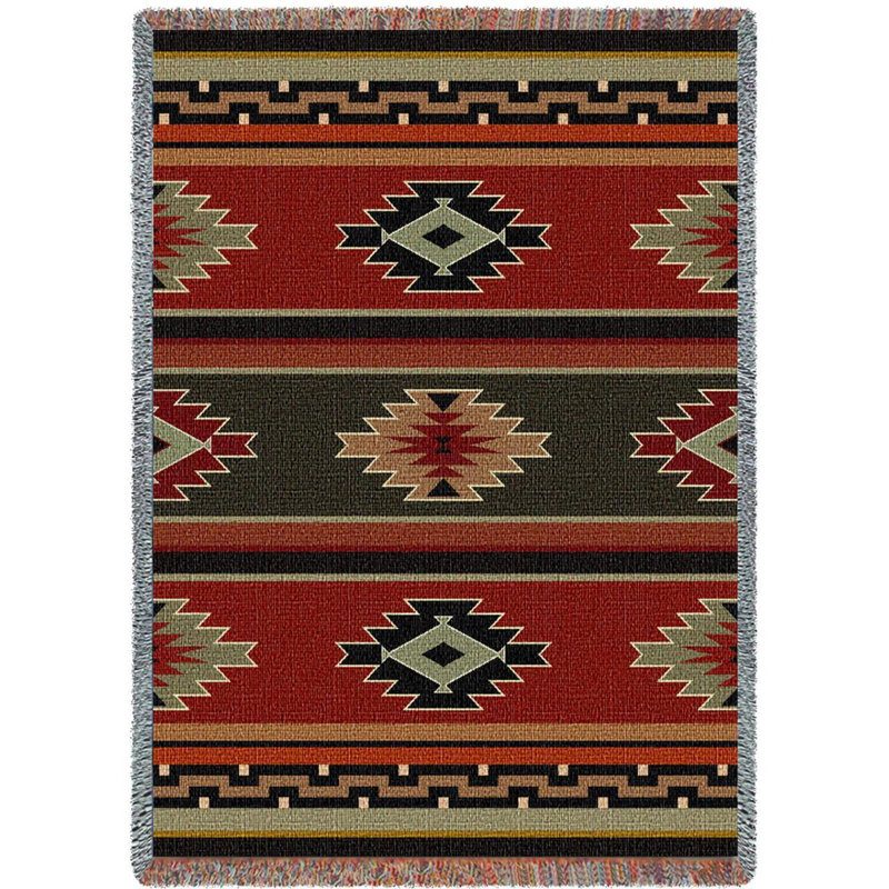 Pure Country Weavers Kaibab Blanket - Southwest Native American Inspired - Gift Tapestry Throw Woven from Cotton - Made in The USA (72x54)