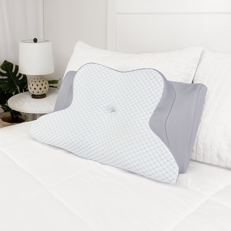Ergonomic Side Sleeper Pillow With Cooling Cover