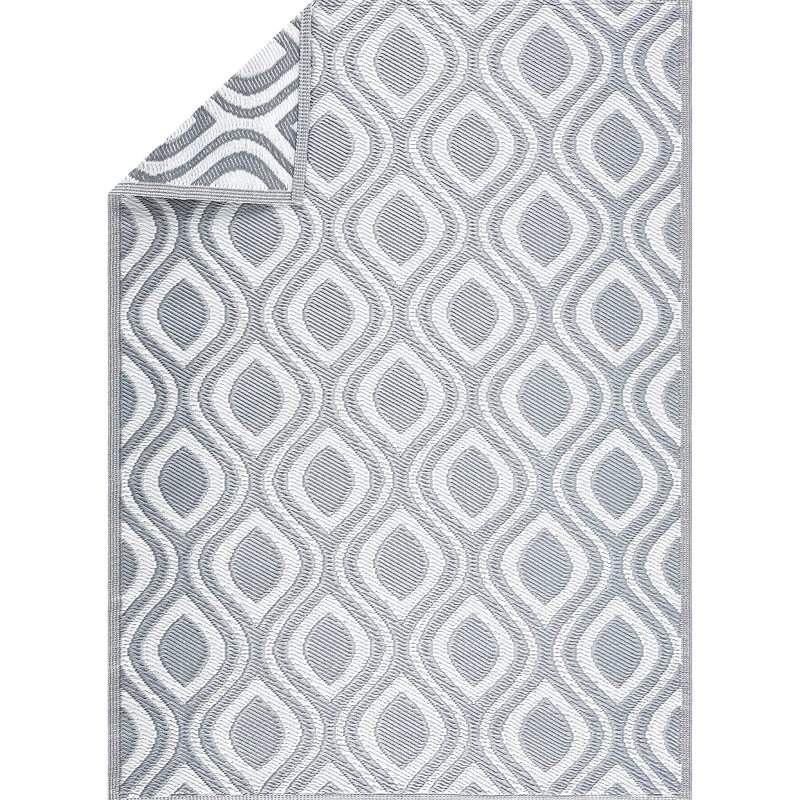Tapis gris / blanc Tilford, Rectangle 4 pi x 6 pi
