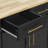 K&K 59.3" Kitchen Island with Storage 2 Pull Out Cabinet Organizers & Rubber Wood Drop Leaf, Rolling Kitchen Island with Trash Can Storage, Power Outlet, Spice & Towel Rack for Kitchen, Dining, Black