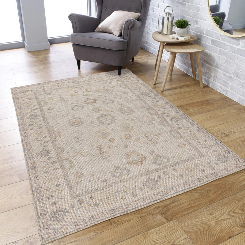 Tapis rectangulaire en coton Cornesia, Rectangle 2 pi 6 po x 4 pi 11 po
