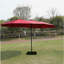 Parasol de marché pour terrasse double 15 po x 9 pi avec double face rectangulaire et lumière - taupe-1235542467