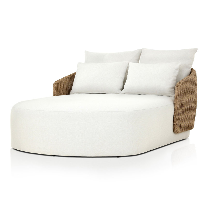 Maven Outdoor Chaise Lounge, Natural, Alessi Linen