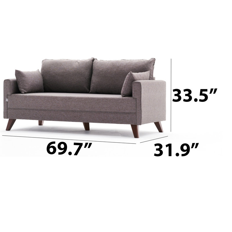 Canapé Wylandville, Cream 100% Polyester, 33,5 po H x 69,7 po L x 31,9 po P