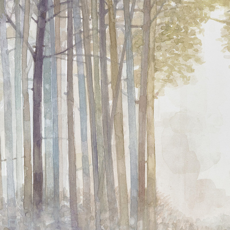 Art mural avec paysage de forêt - Œuvre texturée et décor à thème suspendu