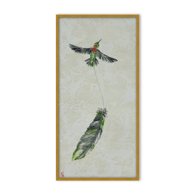Nature Inspired "Vivid Flutter" Canvas Wall Art By , 48" H x 24" W, Framed Canvas, Brown
