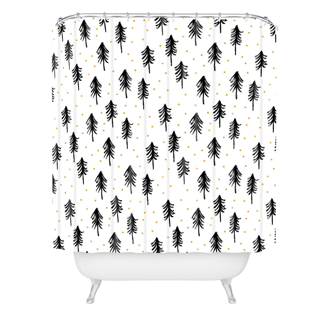Little Arrow Design Co Winter Pines Single Shower Curtain East Urban Home 