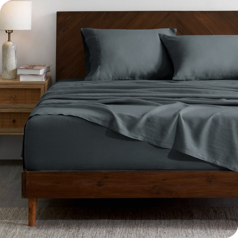 Indigo Queen Organic Linen Sheet Set