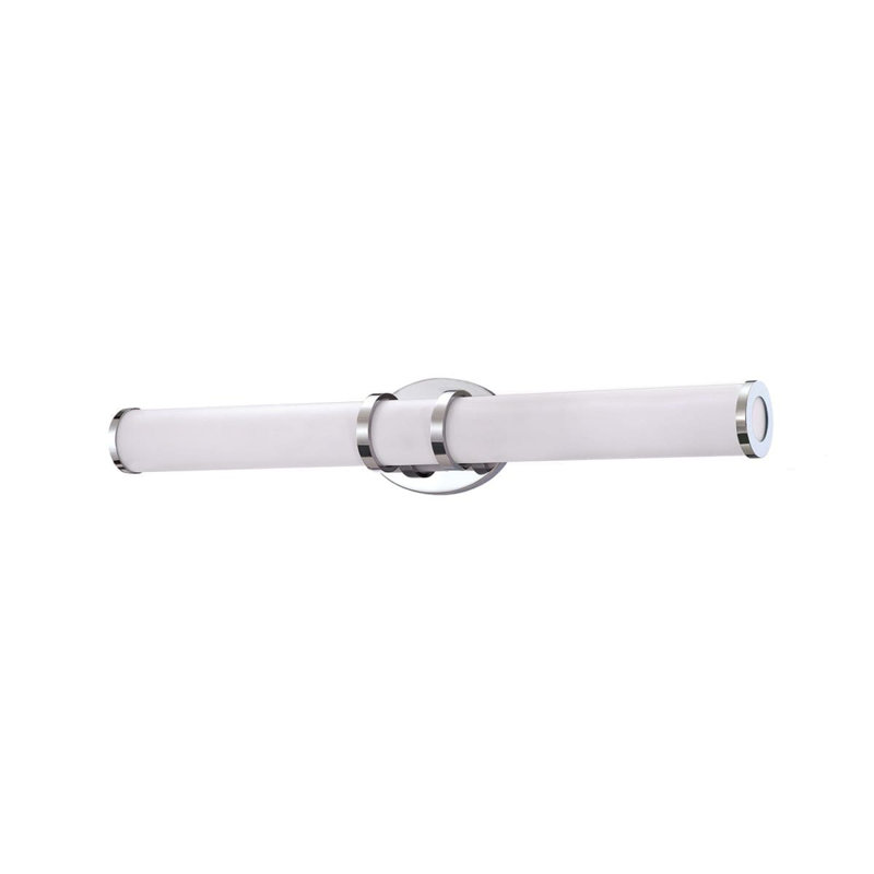 30" LED Vanity Light Dimmable Shade, Chrome