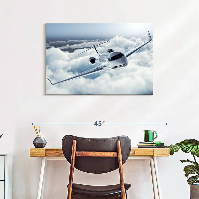 Mehar Flying Luxury Private Jet, 24" H x 36" W