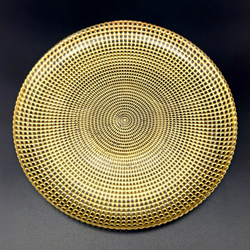 Pyle Gilded Glass Dinner Plate, Gold