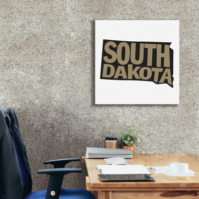 South Dakota »par Art Licensing Studio, art mural sur toile, 26 po x 26 po