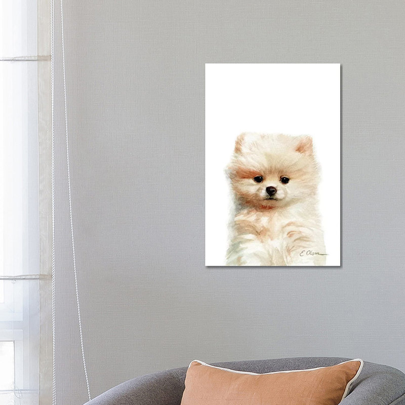 Pomeranian Puppy by Watercolor Luv - Wrapped Canvas Painting, 66.04 cm H x 45.72 cm W x 1.91 cm D
