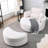 Comfy Swivel Chair With Storage In Coloured Fabric Linen Look