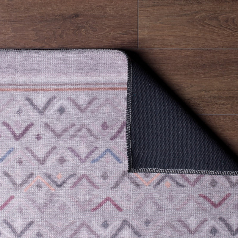 Tapis lavable en machine Premium, 4,6 x 6,2 pieds, 100% polyester, 1850 g / m² | Hauteur des poils: 0,2 po | Poly-coton écologique recyclé | Parfait pour le salon, la chambre à coucher et les endroits très passants