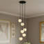 6 - Light Matte Black Chandelier Pendant