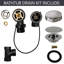 Garniture de drain escamotable pour baignoire 27 "avec trop-plein rotatif à rotule et raccords en ABS Sch. 40-103835382
