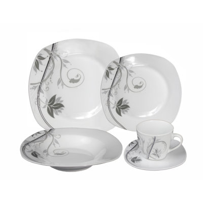 Porcelain China Dinnerware Set 20 Piece - Service for 4