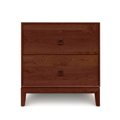 Commode en bois massif 2 tiroirs l 26,88 po Mansfield