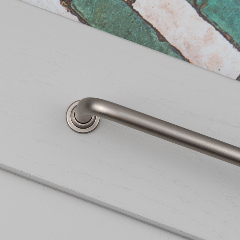 Brushed Nickel Slim Pipe Handles, 96mm
