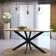 Vilmos 63" Rectangular Dining Table With MDF Top and Metal X-Shaped Base Kitchen Table - Seats 4-6 Person for Modern Home