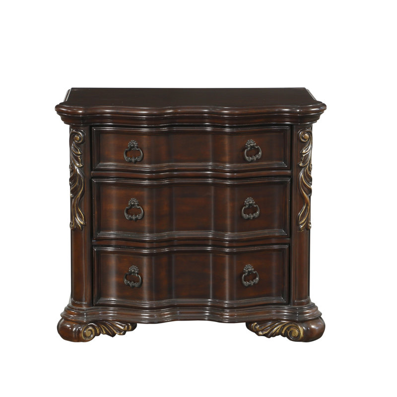 Table de chevet à 3 tiroirs Royal