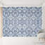 Motif damassé classique bleu classique-100666441