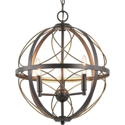 Stacy 3 - Light Dimmable Globe Chandelier