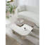 Table basse modulaire moderne de 2 pièces, tables de combinaison avec peinture multicouche, côté kaki et blanc pour le canapé, appartement de salon central polyvalent, pieds améliorés et courbés, coffre-fort