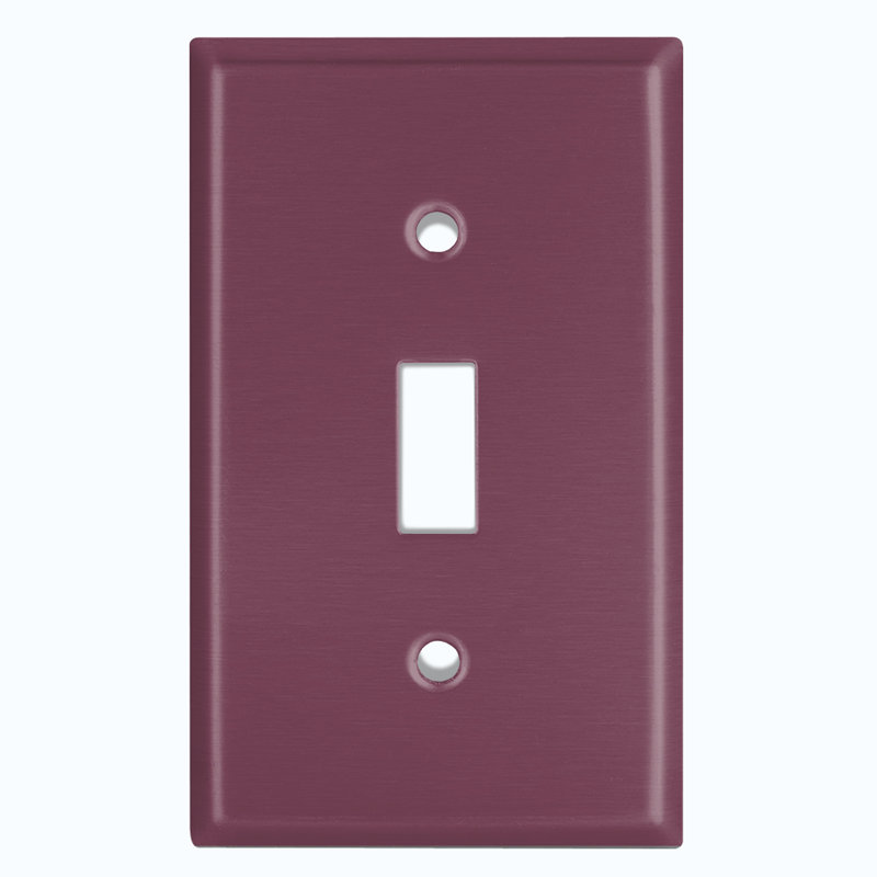 Plaque d'interrupteur en métal (brun cannelle - bascule simple), Boysenberry - mauve