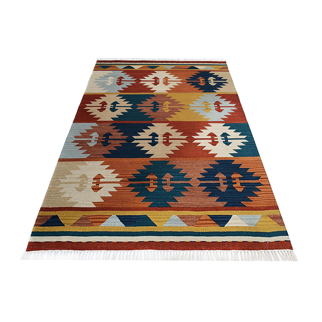 Southwestern Wool Hand Woven Area Rug