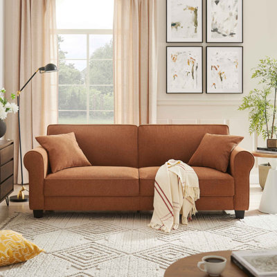 Reva 218.9Cm Rolled Arms Sofa