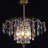 Mid-Century Modern 6-light Dimmable Tiered Crystal Chandelier Luxury-346289785-346289787