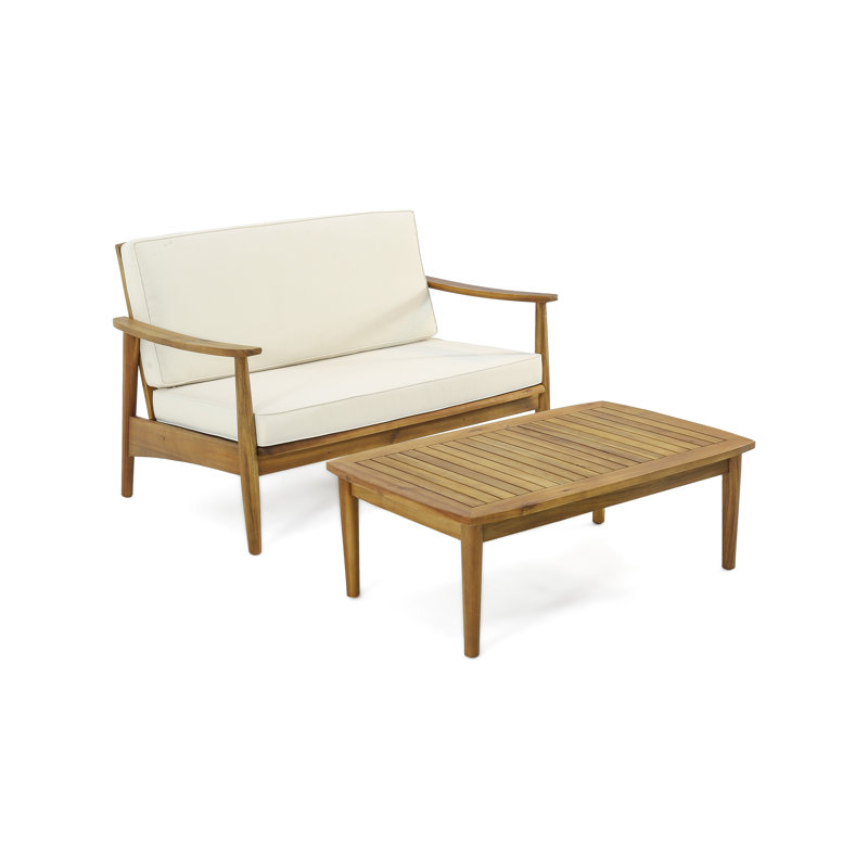 Sophisticated Wood And Coffee Table For Outdoor Settings Exotic Living, Beige