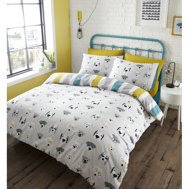 Cool Dogs Duvet Cover Set, 135 x 200cm Duvet Cover + 1 Standard Pillowcase