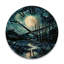Horloge murale en bois massif Meave-1074235539