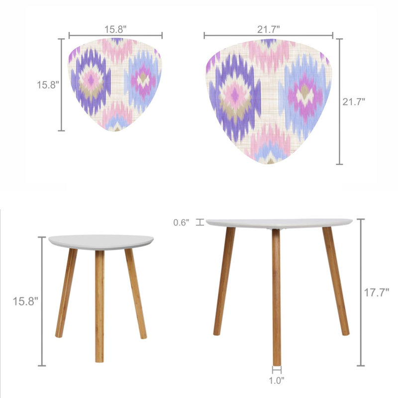 Ensemble de 2 tables gigognes Triangle Nesting