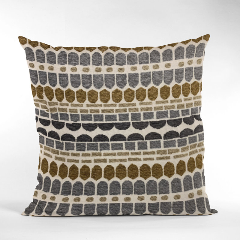 Harmony Geometric Reversible Throw Pillow, 20" x 20", Green, Gray