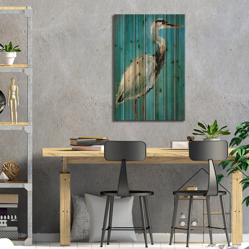 " Great Blue Heron I ", 40" H x 26" W x 1.5" D