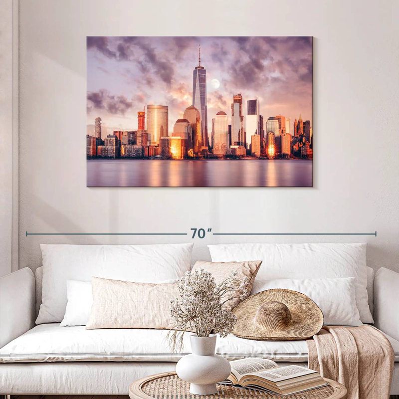 Ravi NYC Spring Sunset, 30" H x 45" W