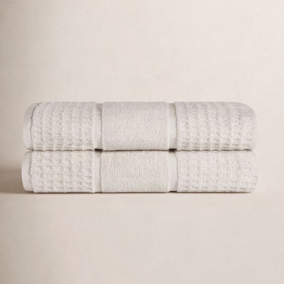 Hiyabel Waffle Cotton Bath Sheet Set