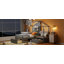 Lit simple avec canapé-lit, lit maison avec station de charge, recharge sans fil, tablettes et deux tiroirs