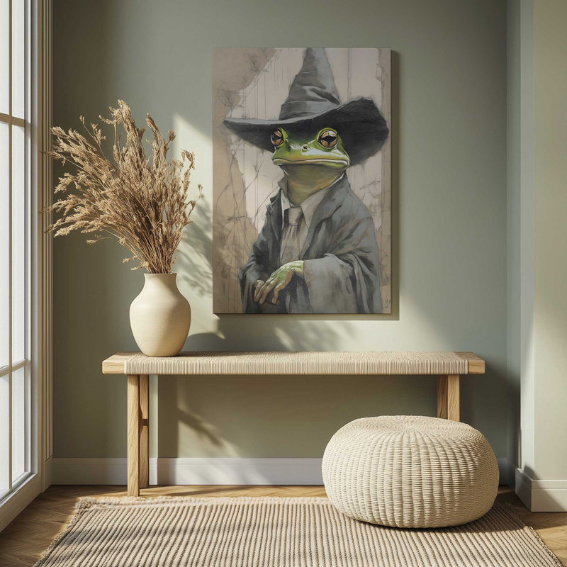Le crapaud enchanté, Toile tendue, Ne s’applique pas, H 18 po x l 12 po