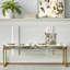 Banc floral rembourré or-135449362
