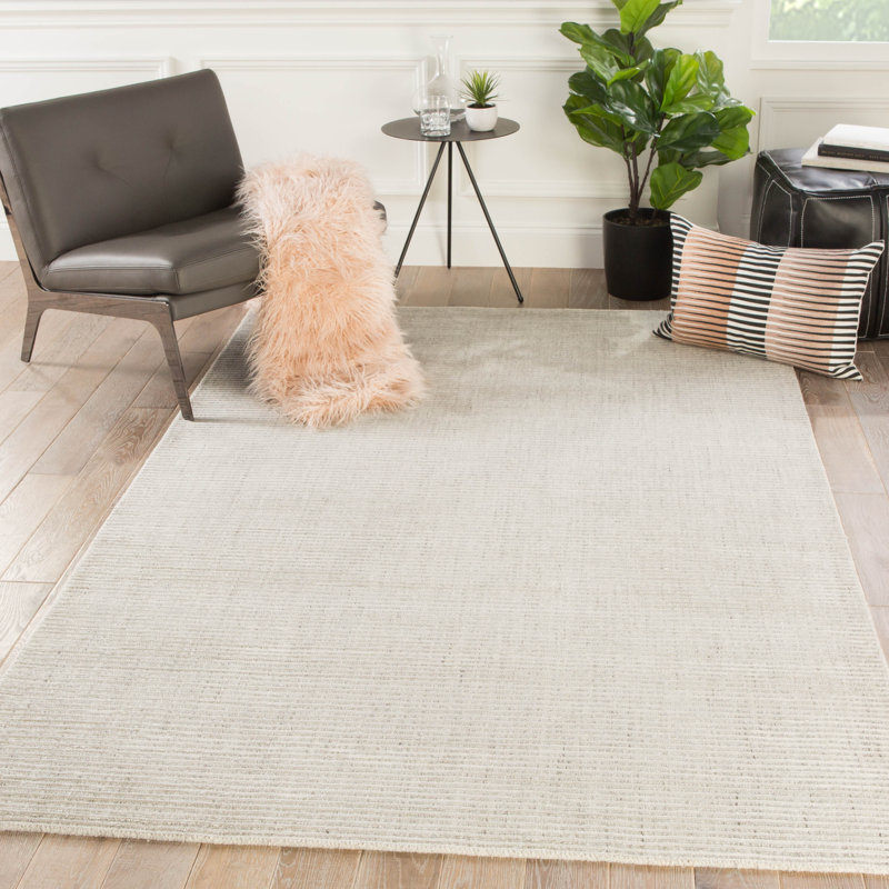 Tapis ivoire tissé à la main Elroy