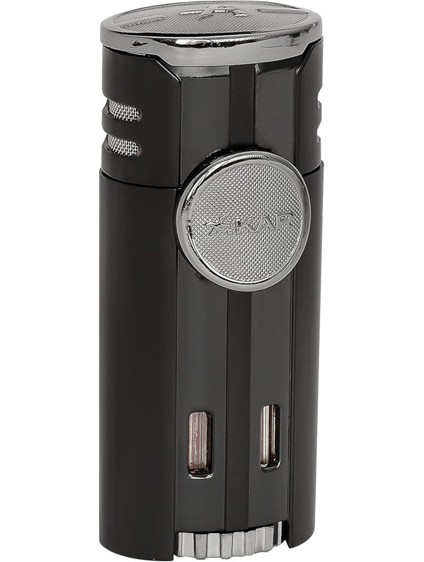 Xikar HP4 Diamond Quad Flame Cigar Lighter, Black