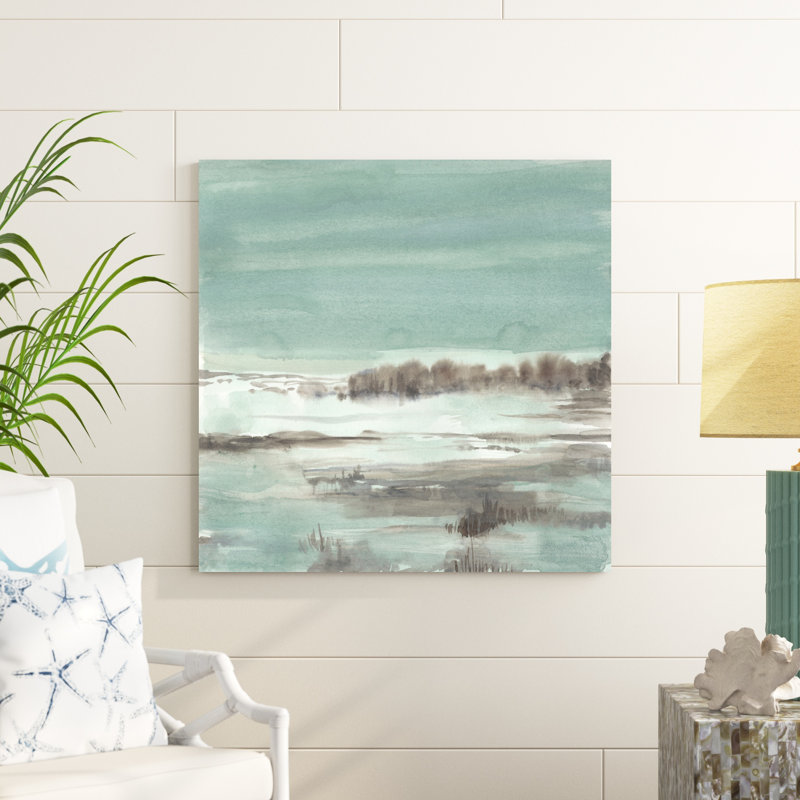 " Winter Mint I " by Jennifer Goldberger Painting Print, 36" H x 36" W  